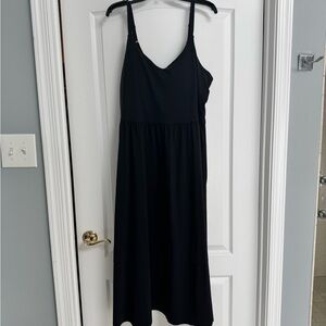 Sporty Athleta Black Women's Dress with Built-in Bra